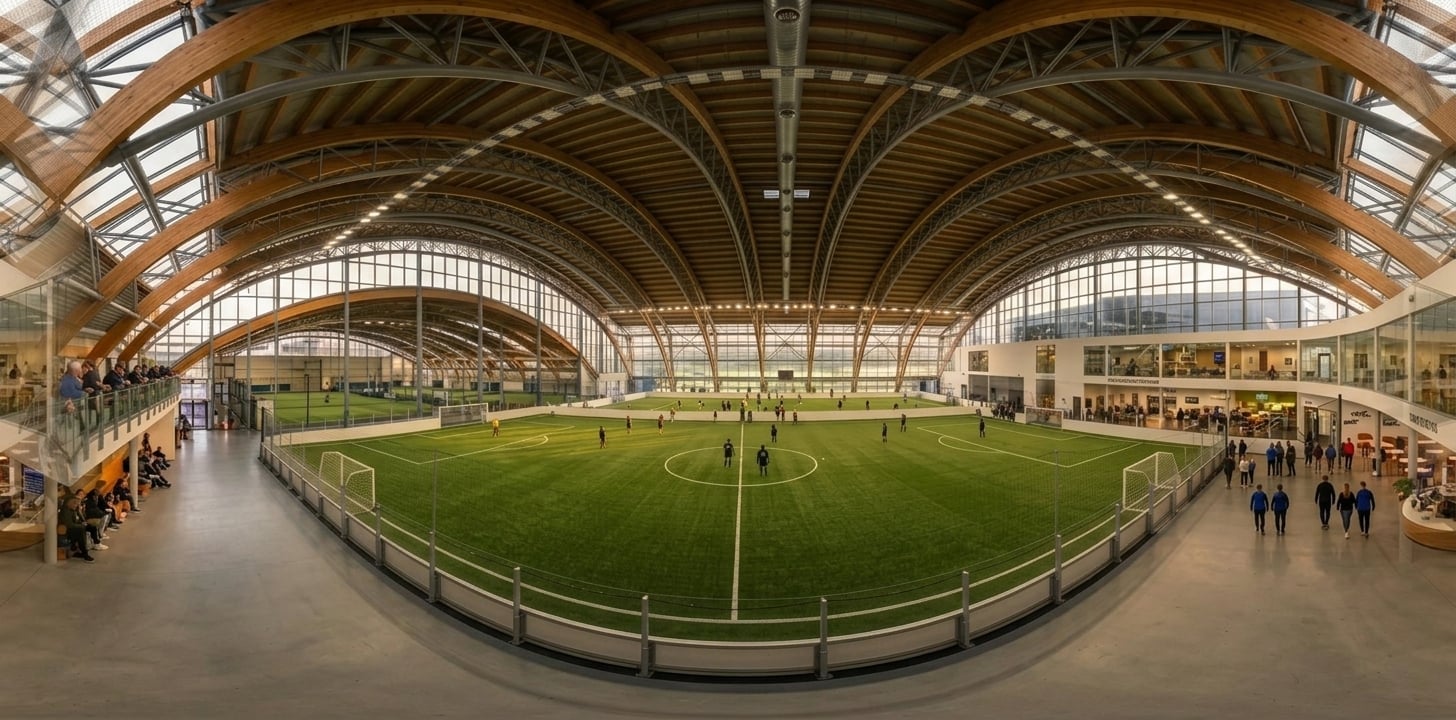 Cancha de microfútbol cubierta